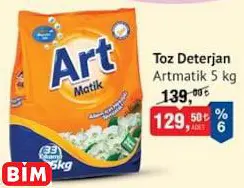 ARTMATİK TOZ DETERJAN ARTMATİK TOZ DETERJAN